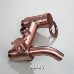 Rainfall Antique Copper Bathroom 8 Shower Head&Hand Shower Tub Mixer Tap Faucet
