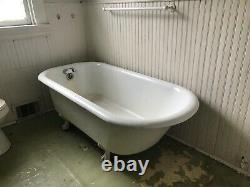 Rare clawfoot antique vintage cast iron porcelain bath tub bathtub
