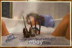 Robert Englund Signed A Nightmare On Elm Street 11x17 Bathtub Poster Cert HOLO