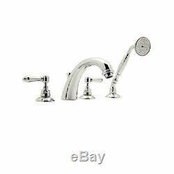 Rohl Country Bath San Julio Deck Mount Tub Filler Polished Nickel with Hand Shower