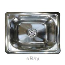 SINGLE BOWL BAR KITCHEN SINK Small Inset Stainless Steel Tub SE4 20L 420x360x160