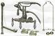 Satin Nickel Clawfoot Tub Faucet Including Drain Supplies & Stops Package Kit