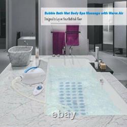 SereneLife Bubble Bath Tub Mat Massage Jacuzzi Thermal Spa Waterproof Non