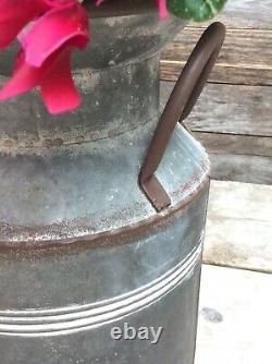 Set of 2 Vintage Style Metal Milk Churn Urn Garden Planter Flower Pots Tubs