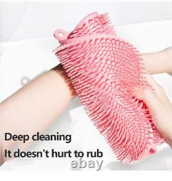 Shower Foot Back Scrubber Massage Pad Body Bath Soft Brush Mat Cleaning Bathroom