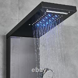 Shower Panel Tower System Column Massage Spa LED Rain Waterfall Head Bathtub Tap