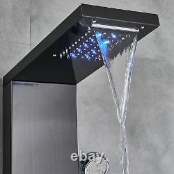 Shower Panel Tower System Column Massage Spa LED Rain Waterfall Head Bathtub Tap