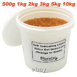 Silica Gel Desiccant Granules Beads Self Indicating Loose In Resealable Tubs