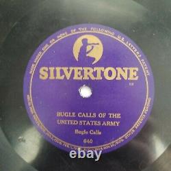 Silvertone 640 Bugle Calls of the United States Army 78 rpm one sided tub13