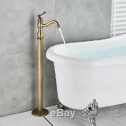 Single Handle Deck Mount Antique Solid Brass Tub Spout Faucet Bathtub Mixer Tap