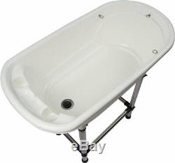 Small Portable Bath Tub For Dogs and Cats (White) Dog Pet Grooming