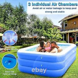 Swimming Pool 10-Feet 3 Stripped Printed Inflatable Rectangle Bath Tub FREE SHIP