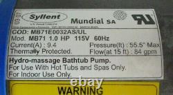 Syllent Mundial Hydro Massage Bathtub Pump Hot Tub Spa Hydrotherapy Water