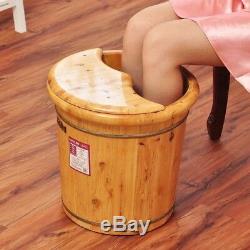 Tall Foot basin wooden bucket foot bath tub with cover &massage