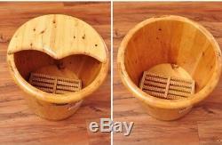 Tall Foot basin wooden bucket foot bath tub with cover &massage