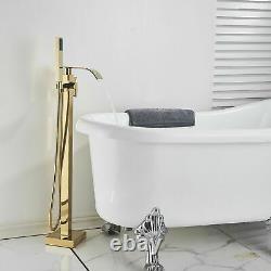 Tub Filler Freestanding Bathtub Faucet Floor Mounted Bathroom with Hand Shower