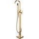 Tub Filler Freestanding Bathtub Faucet Gold Brass Bathroom Tub Faucet Withhandshow
