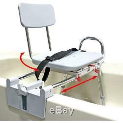 Tub Mount Swivel Sliding Bath Transfer Bench Heavy Duty Shower Bathtub Chair
