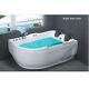 Two Person Jetted Bathtub With Air Bubble, Heater, Touch Panel 70.5x 47.5