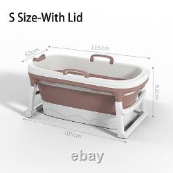 US Bathtub Bath Barrel Adult Child Folding Soaking Tub Basin Baby Swim