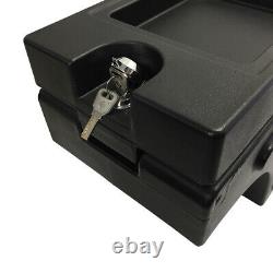 Ute Tub Storage Box Side Universal Tool Box Lockable single Trailer Black