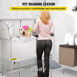 VEVOR Pet Dog Grooming Bath Tub Dog Wash Tub 62L Stainless Steel Shower Salon