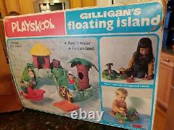 VINTAGE 1977 Playskool Gilligans Island Bath Tub Play Set Complete With Orig Box