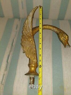 Vintage Phylrich or Sheryl Wagner 13 Bronze Swan Deck Tub Faucet Only Louis XIV