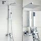 Wall Mount Bathroom 8-16 Rainfall Shower Faucet Set Tub Mixer Tap Hand Spray
