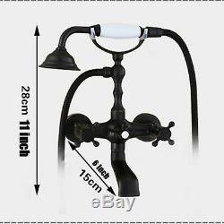 Wall Mounted Oil Rubbed Bronze Swivel Clawfoot Bath Tub Faucet wtih Hand Shower