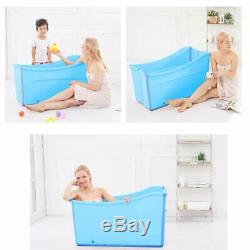 Weylan Tec Large Foldable Bath Tub Bathtub For Adult Children Baby Toddler Blue 