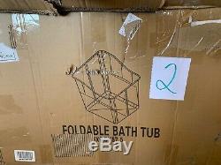 Weylan Tec Large Foldable Bath Tub Bathtub Adult Children Baby Toddler Blue 2