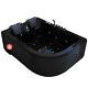 Whirlpool Bathtub Amalfi With Heater Hot Tub Black With Double Pump 2 Persons