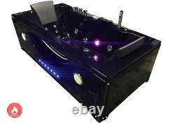 Whirlpool Bathtub Black Hot Tub 2 Pump + Heater Hydrotherapy 2 persons HYPNOTIC