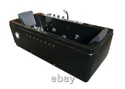 Whirlpool Bathtub Black Hot Tub Double Pump Hydrotherapy 2 two persons MARILYN