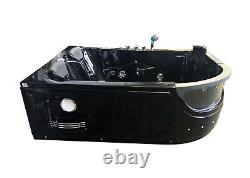Whirlpool Bathtub Black Hot Tub Double Pump ORION Hydrotherapy 2 person + Heater