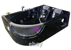 Whirlpool Bathtub Black Hot Tub Double Pump ORION Hydrotherapy 2 two persons