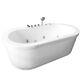 Whirlpool Freestanding White Bathtub Hot Tub 16 Nozzle Hydrotherapy Double Pump