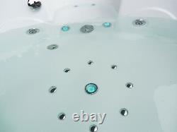 Whirlpool massage hydrotherapy 2 two person 59.05 White corner bathtub hot tub