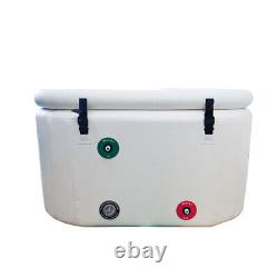 White Cold Therapy Inflatable Ice Bath Tub For Fitness Recovery Insulated Lid