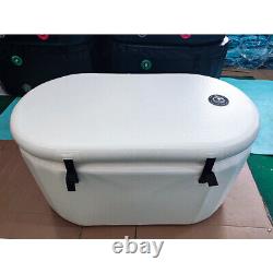 White Cold Therapy Inflatable Ice Bath Tub For Fitness Recovery Insulated Lid