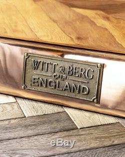 Witt & Berg Copper Bateau Bathtub Copper Exterior / White Enamel Interior