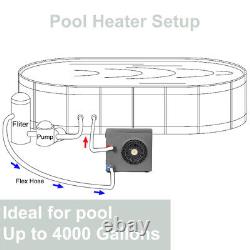 XtremepowerUS 14,800BTU Swimming Pool Water Heater Thermostat Hot Tub Spa 115V
